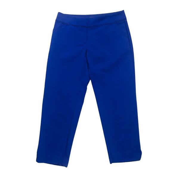 Modern Fit Torie Capri Pants Size 4 Cobalt Blue Career Office Casual Dressy Crop - Picture 1 of 9